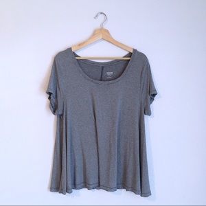 4/$25 Blue & White Striped Flowy Short Sleeve Tee